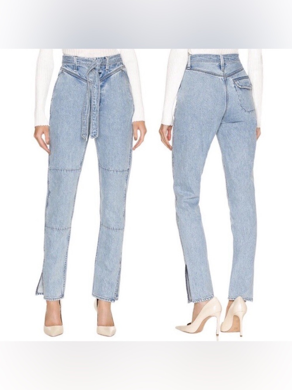 Rag & Bone Mia Yoke High Rise Jeans Clean Lou Wash Size 27
